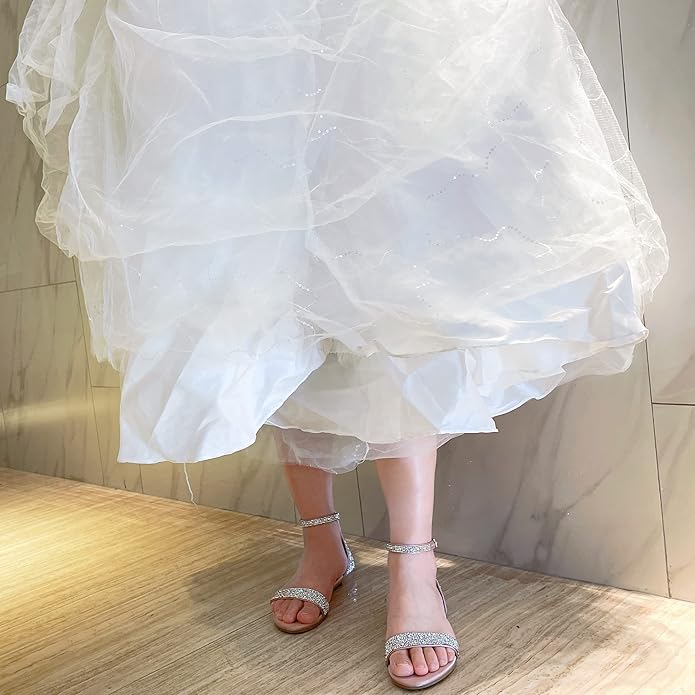 SheSole Women's Sparkly Rhinestone Strappy Flat Sandals