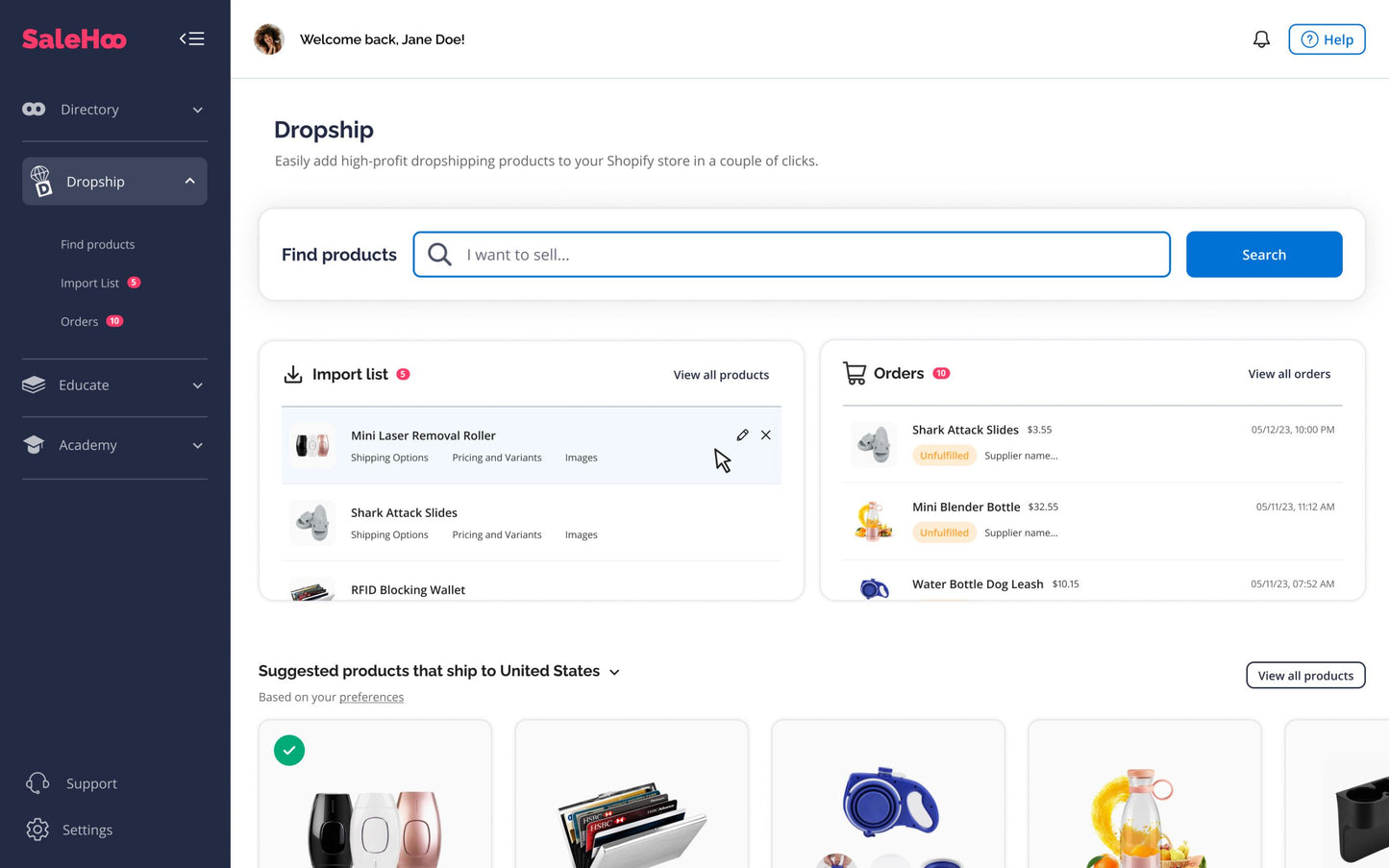 Find Products to Sell With SaleHoo Dropship