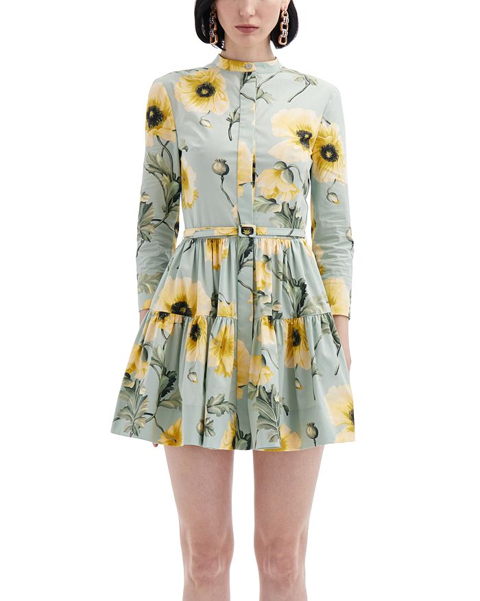 Oscar de la Renta Floral Print Mini Dress Women