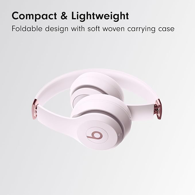 Beats Solo 4 - Wireless Bluetooth On-Ear Headphones, Apple & Android Compatible - Cloud Pink