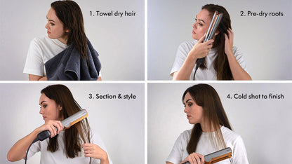 a series of photos of a woman in a book 