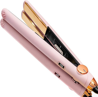 TYMO Flat Iron Hair Straightener and Curler 2 in 1 with 10s Fast Heating