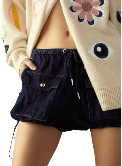 Cynthia Rowley Denim Cargo Shorts