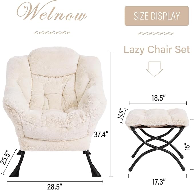 Welnow Lazy Chair with Ottoman