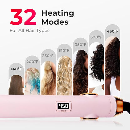 TYMO Flat Iron Hair Straightener and Curler 2 in 1 with 10s Fast Heating
