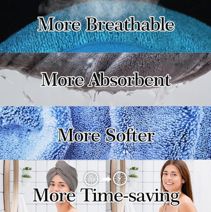 YoulerTex Ultra Plush Microfiber Hair Towel Wrap for Women
