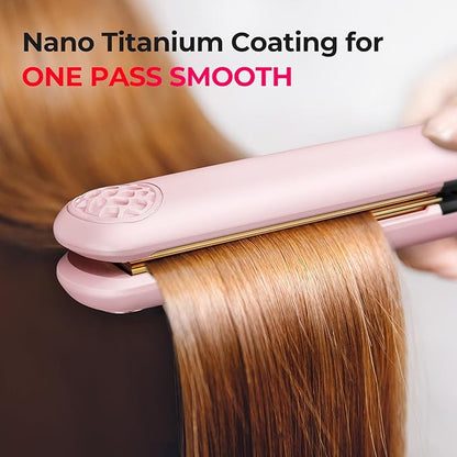 TYMO Flat Iron Hair Straightener and Curler 2 in 1 with 10s Fast Heating