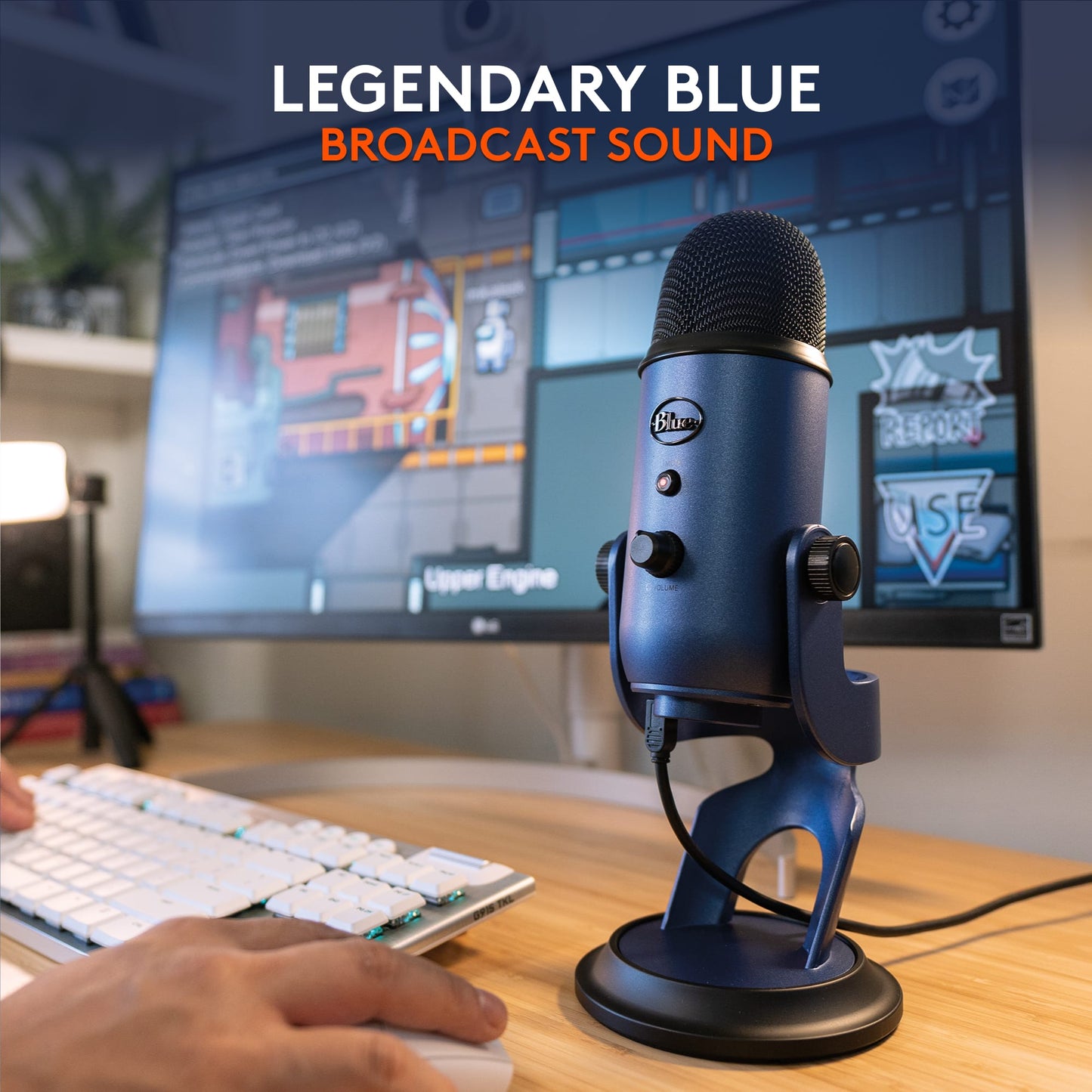 Blue Yeti Professional Multi-Pattern USB Condenser Microphone - Midnight Blue