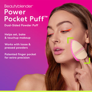 Power Pocket Puff™ Dual-Sided Powder Puff for Setting and Baking