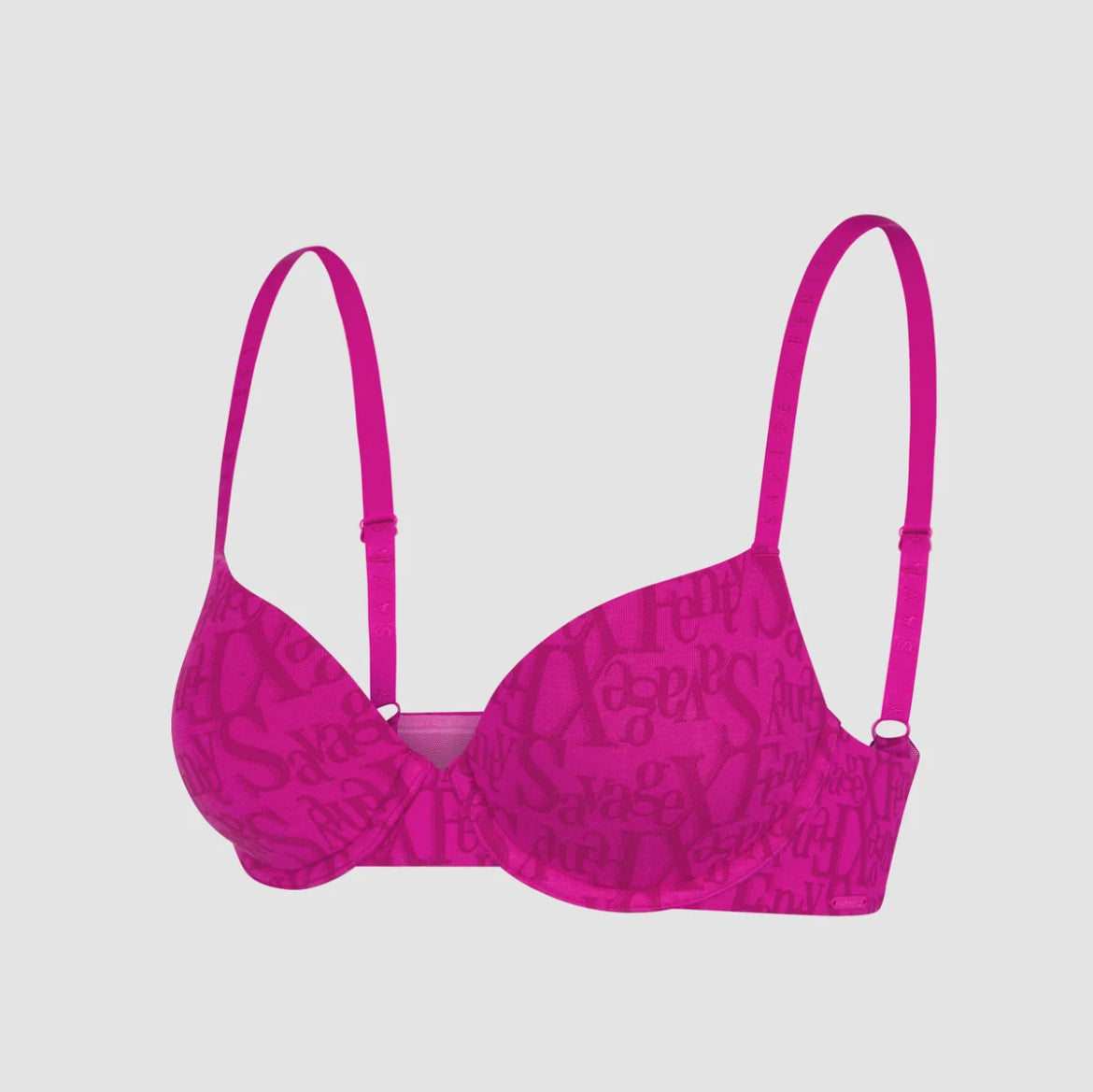 Cotton Essentials Padded Demi Bra in Pink & Purple | SAVAGE X FENTY