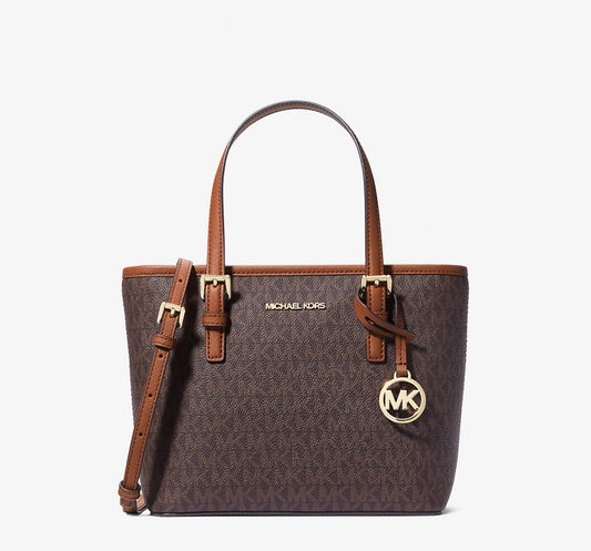 Jet Set Travel Extra-Small Logo Top-Zip Tote Bag | Michael Kors