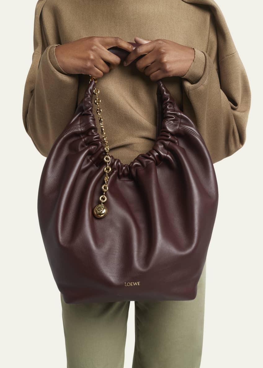 Loewe Squeeze Medium Shoulder Bag in Napa Leather