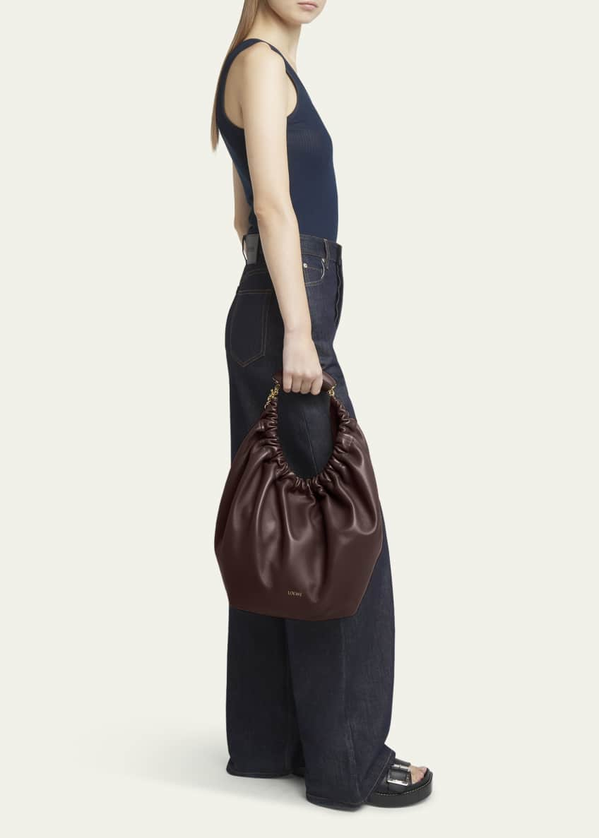 Loewe Squeeze Medium Shoulder Bag in Napa Leather