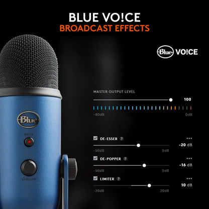 Blue Yeti Professional Multi-Pattern USB Condenser Microphone - Midnight Blue