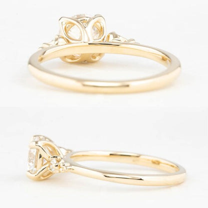 IGI certified lab diamond engagement ring, Lab grown diamond, Solid 14k gold